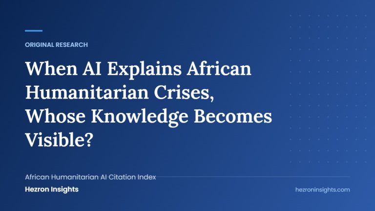 When AI explains African humanitarian crises – African Humanitarian AI Citation Index